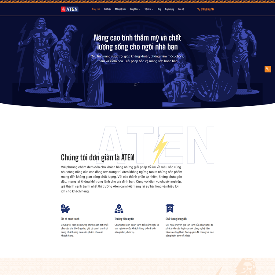 Son Aten Viet Nam Du an thiet ke web cua Amlab