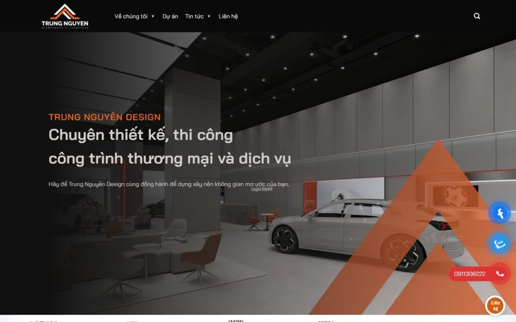 Website thiết kế thi công Trung Nguyên Design 1 Trung Nguyên Design