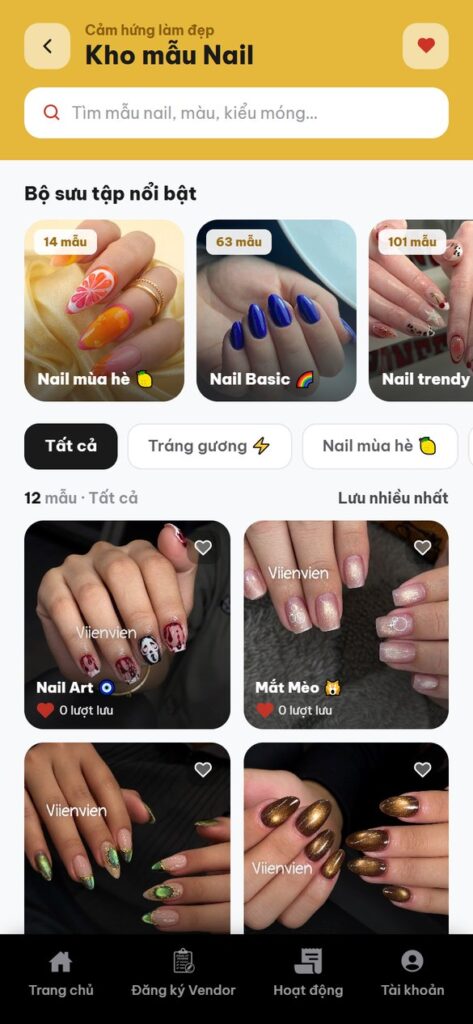 Kho mẫu nail: bộ sưu tập, phong cách, lưu mẫu