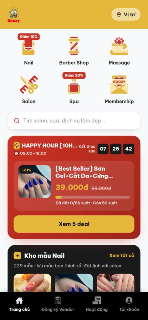 Trang chủ: danh mục, deal, mẫu nail
