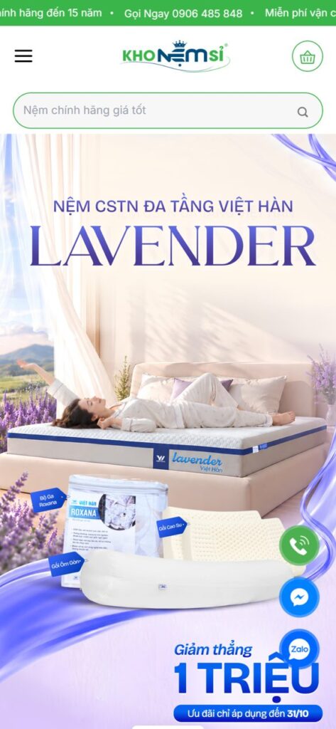 Trang chủ trên điện thoại