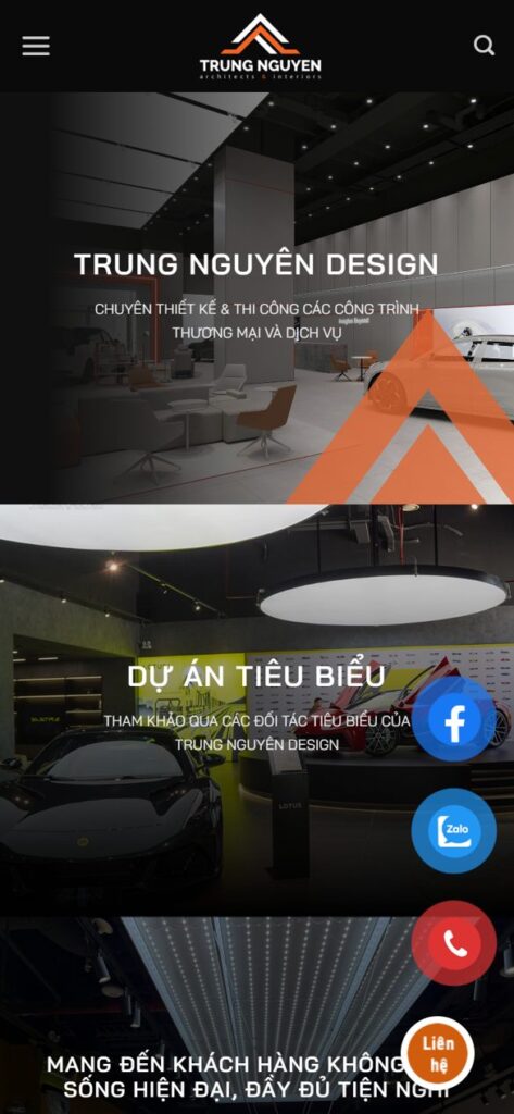 Trang chủ trên điện thoại