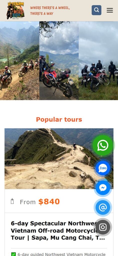 Trang chủ trên điện thoại